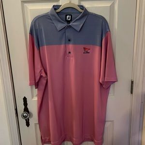 Footjoy striped polo. Blue & Red in color